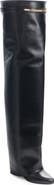 Givenchy Shark Pinch Leather Over the Knee Boot
