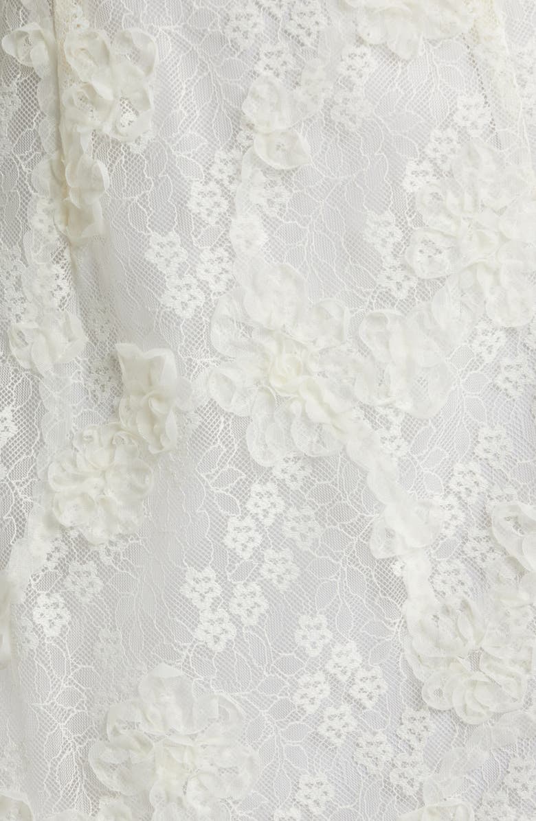 Black Halo Eris Floral Lace Tiered Gown, Alternate, color, Cream