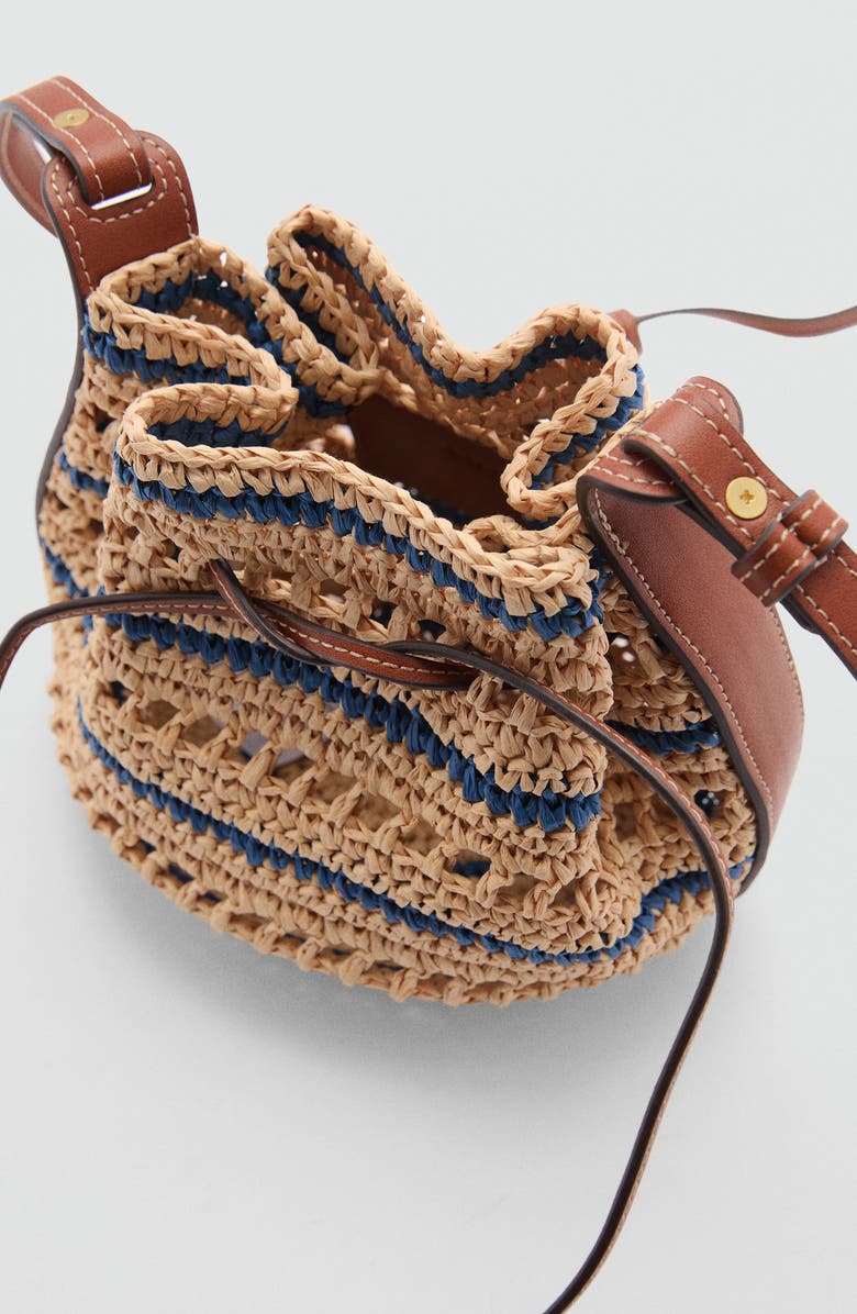 MANGO Straw Shoulder Bag, Alternate, color,