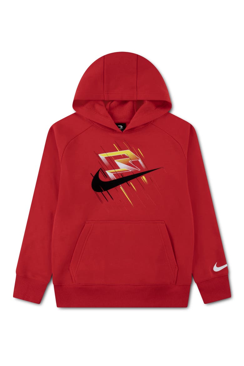 Kids' RWB Shooting Star Icon Graphic Hoodie, Main, color, UNIVERSITY RED