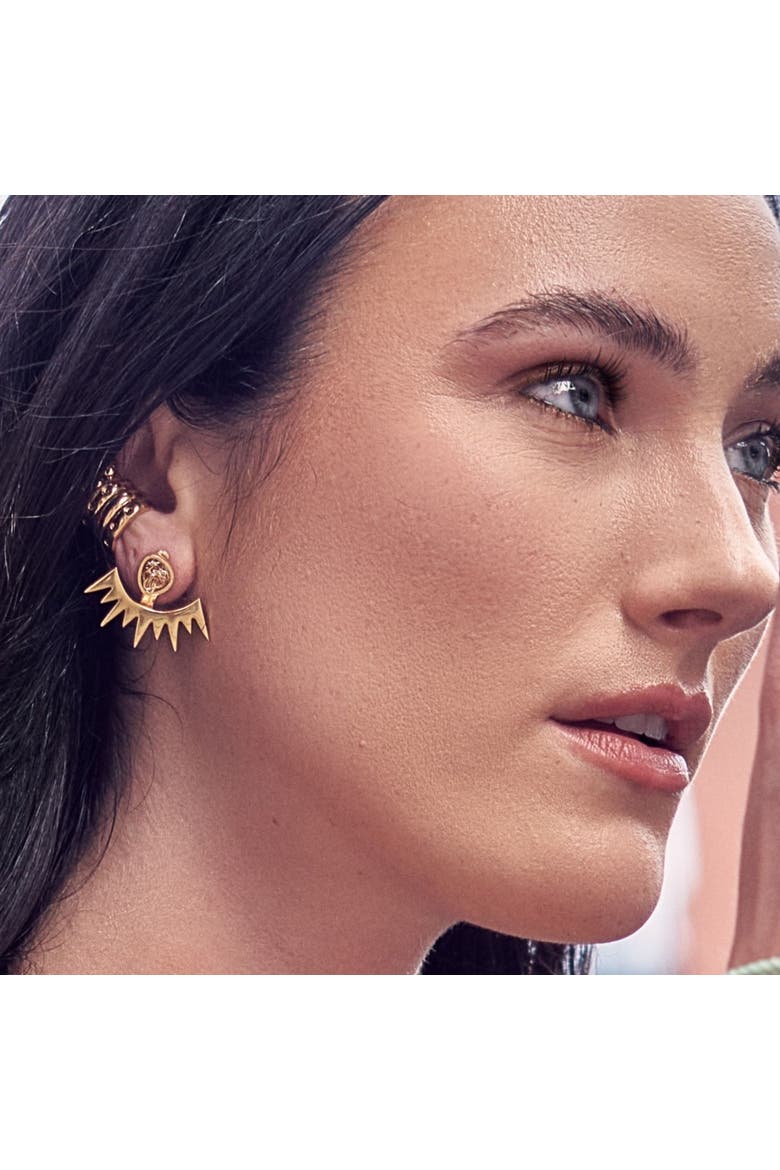 Detachable Ear Jacket Stud Earrings, Alternate, color, Gold
