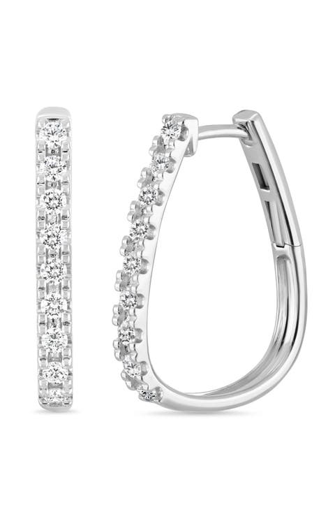 18K Gold Audrey Diamond Hoop Earrings