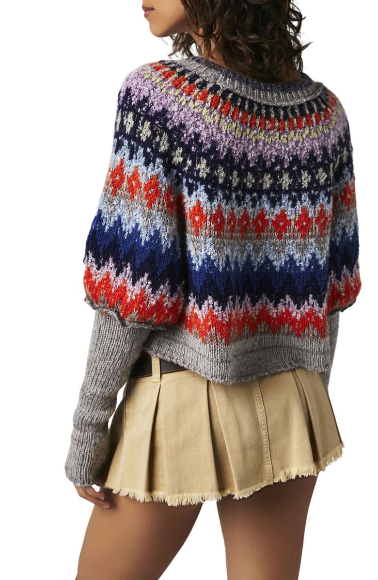 Free People Home for the Holidays Juliet Sleeve Sweater, Alternate, color, 