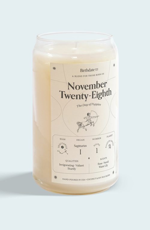 Birthdate Co. The November Birthday Candle In November 28th