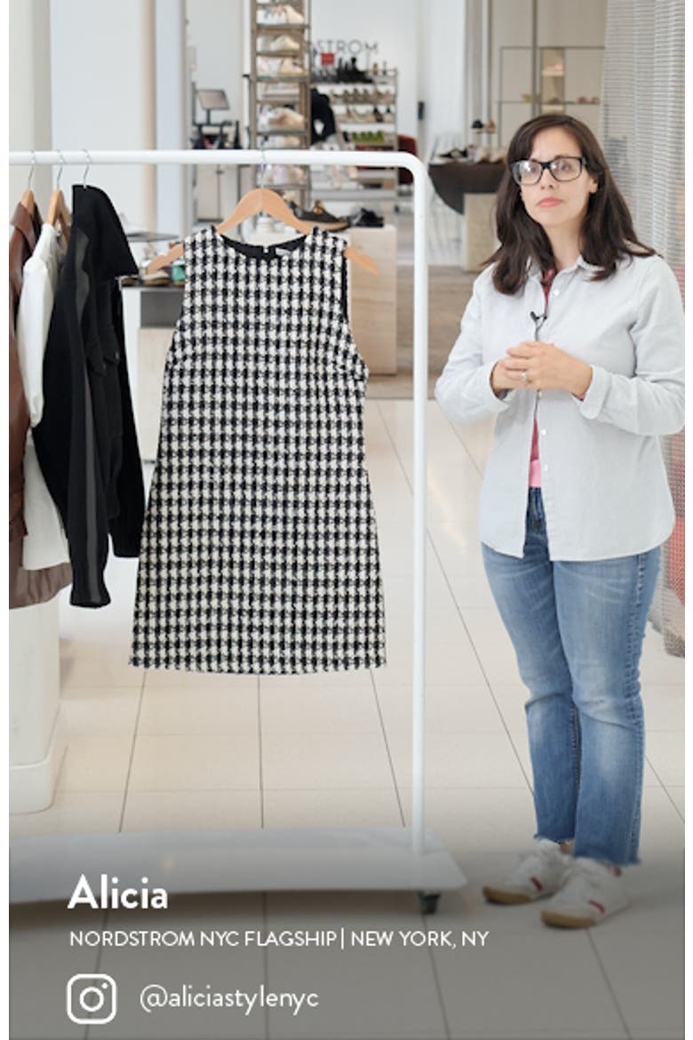 Clyde Houndstooth Tweed Sheath Dress video