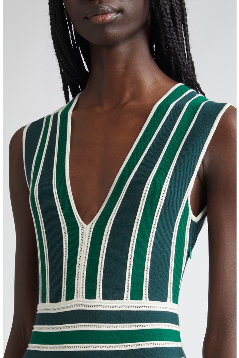 Tallone Stripe Sleeveless Maxi Sweater Dress, Alternate, color, GREEN
