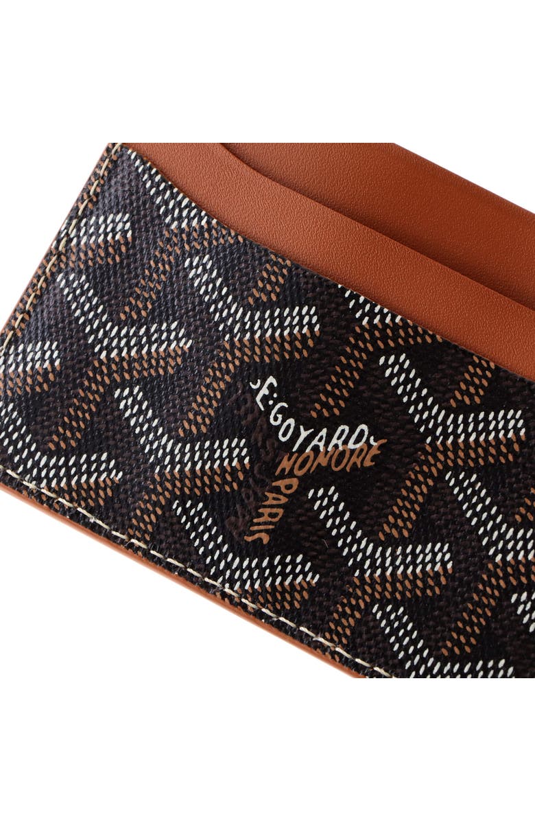 Pre-Owned Goyard Saint Sulpice Card Holder Coated Canvas, Alternate, color, Brown