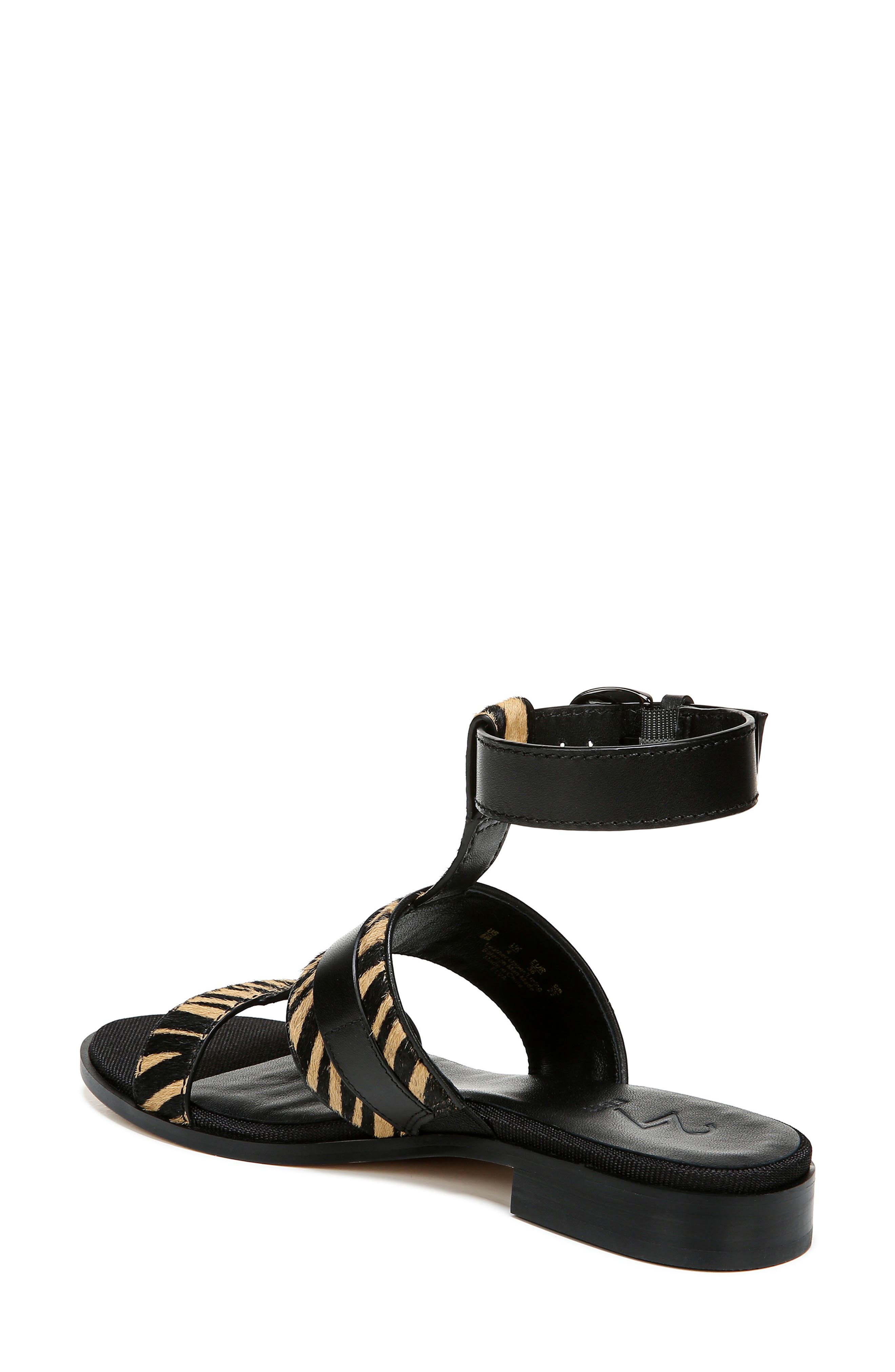 Elva Sandal, Alternate, color, ZEBRA PRINT CALF HAIR