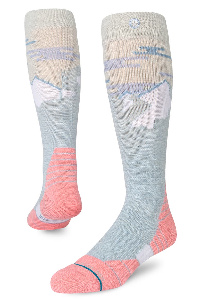 Route 2 Crew Socks, Main, color, LIGHT BLUE