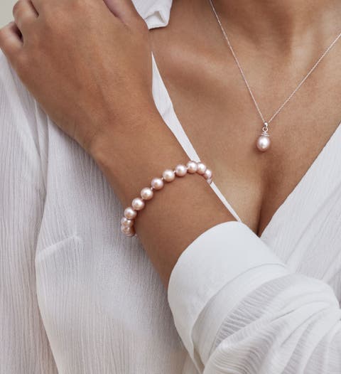 Pink Freshwater Pearl Bracelet 8-8.5mm