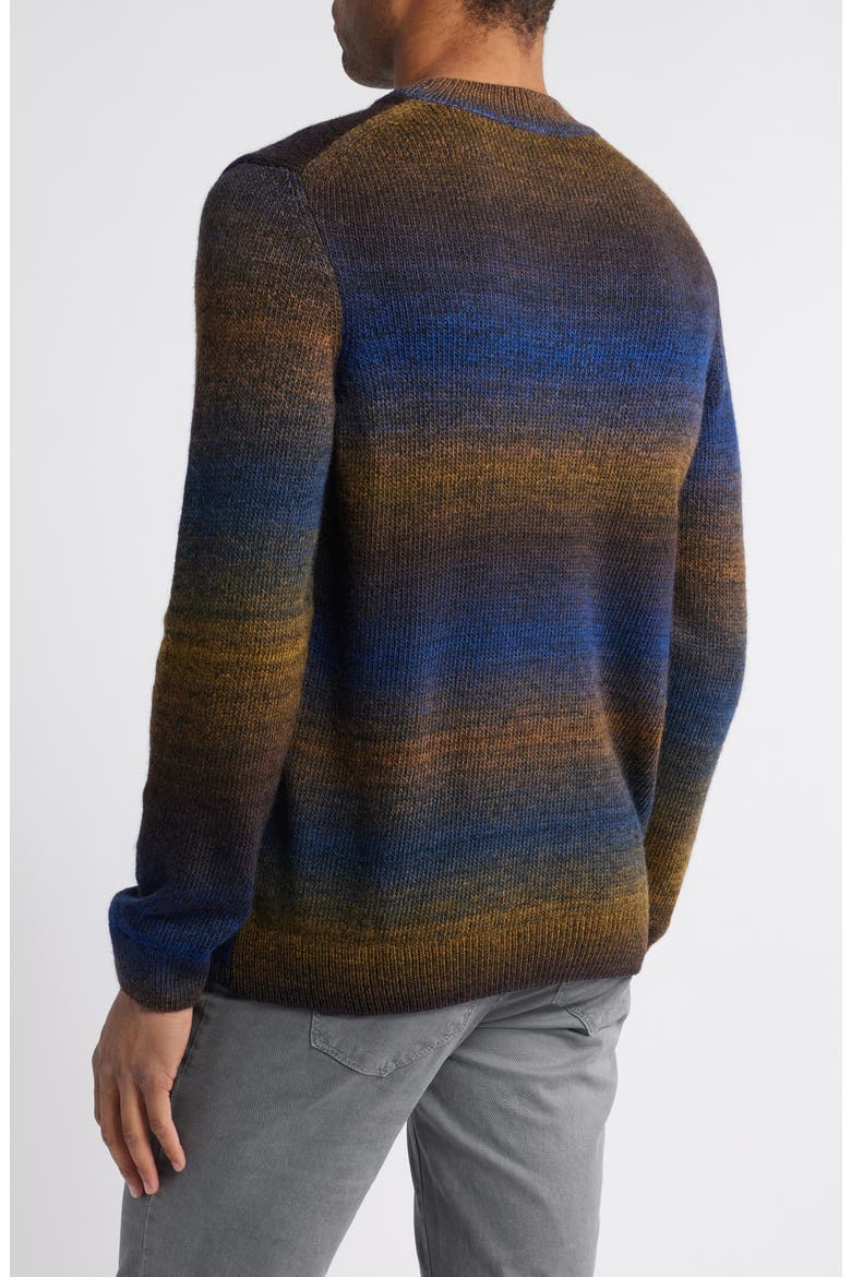 Buddy Crewneck Long Sleeve Knit Virgin Wool Blend T-Shirt, Alternate, color, DARK BROWN