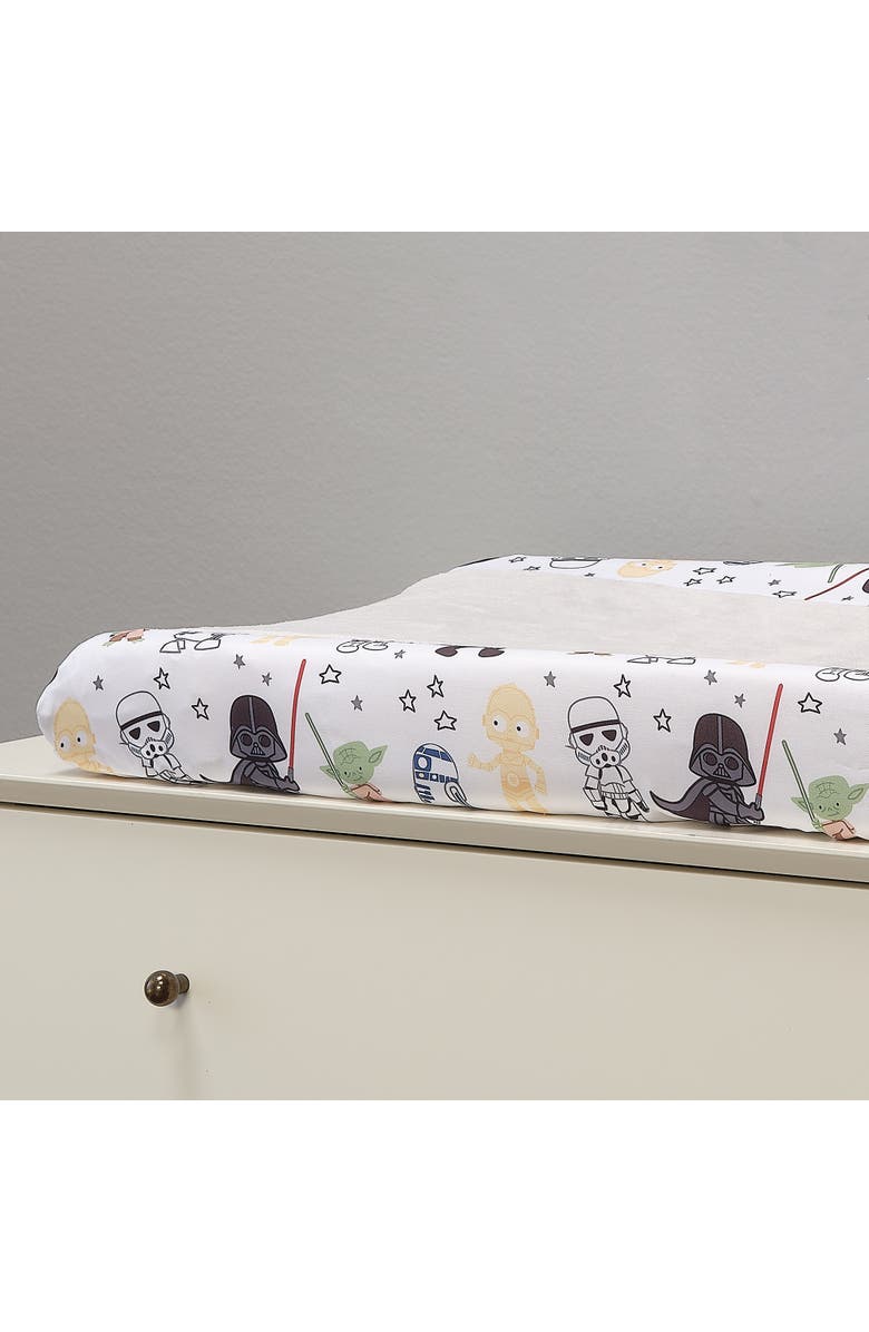 Lambs & Ivy Star Wars Classic Changing Pad Cover, Alternate, color, White