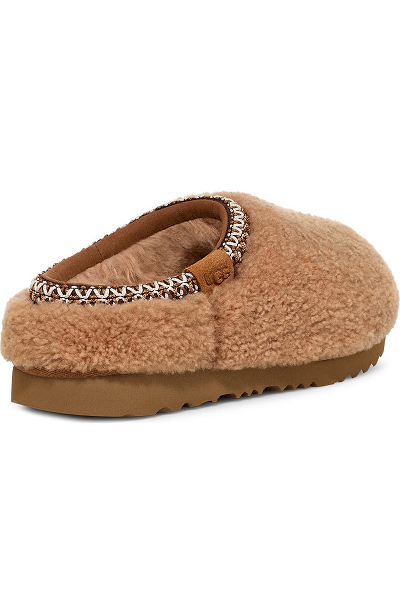 UGG<sup>®</sup> Kids' Tasman Maxi Curly Genuine Shearling Slipper, Alternate, color, Chestnut