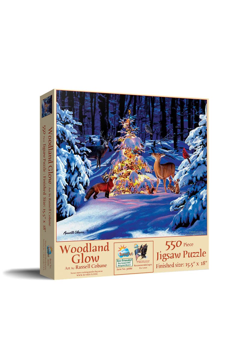 Sunsout Woodland Glow 550 piece Jigsaw Puzzle for Adults, Main, color, Multicolor