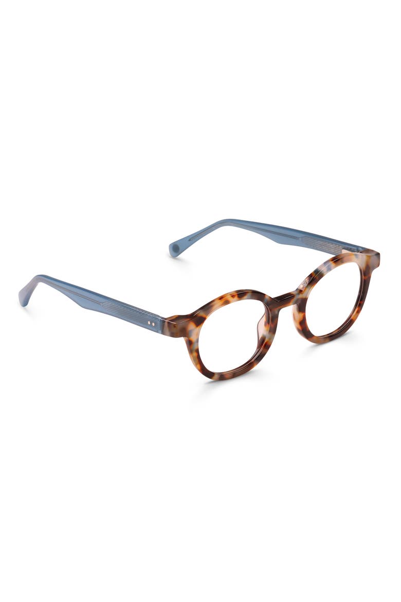 TV Party 44mm Round Reading Glasses, Alternate, color, ICEBERG BLUE / BROWN TORTOISE