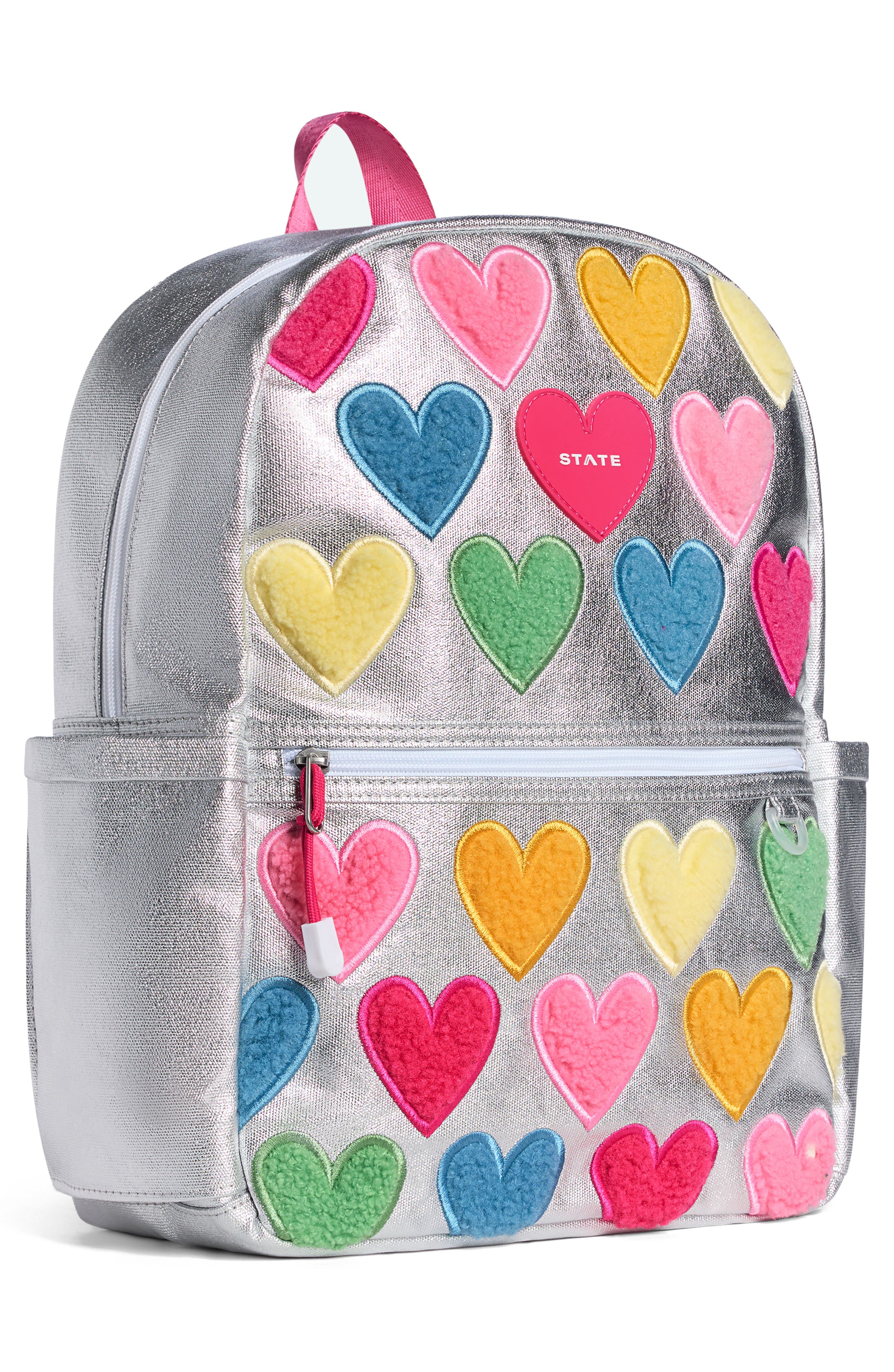 Kids' Kane Fuzzy Hearts Backpack, Alternate, color, HAPPY FUZZY HEARTS