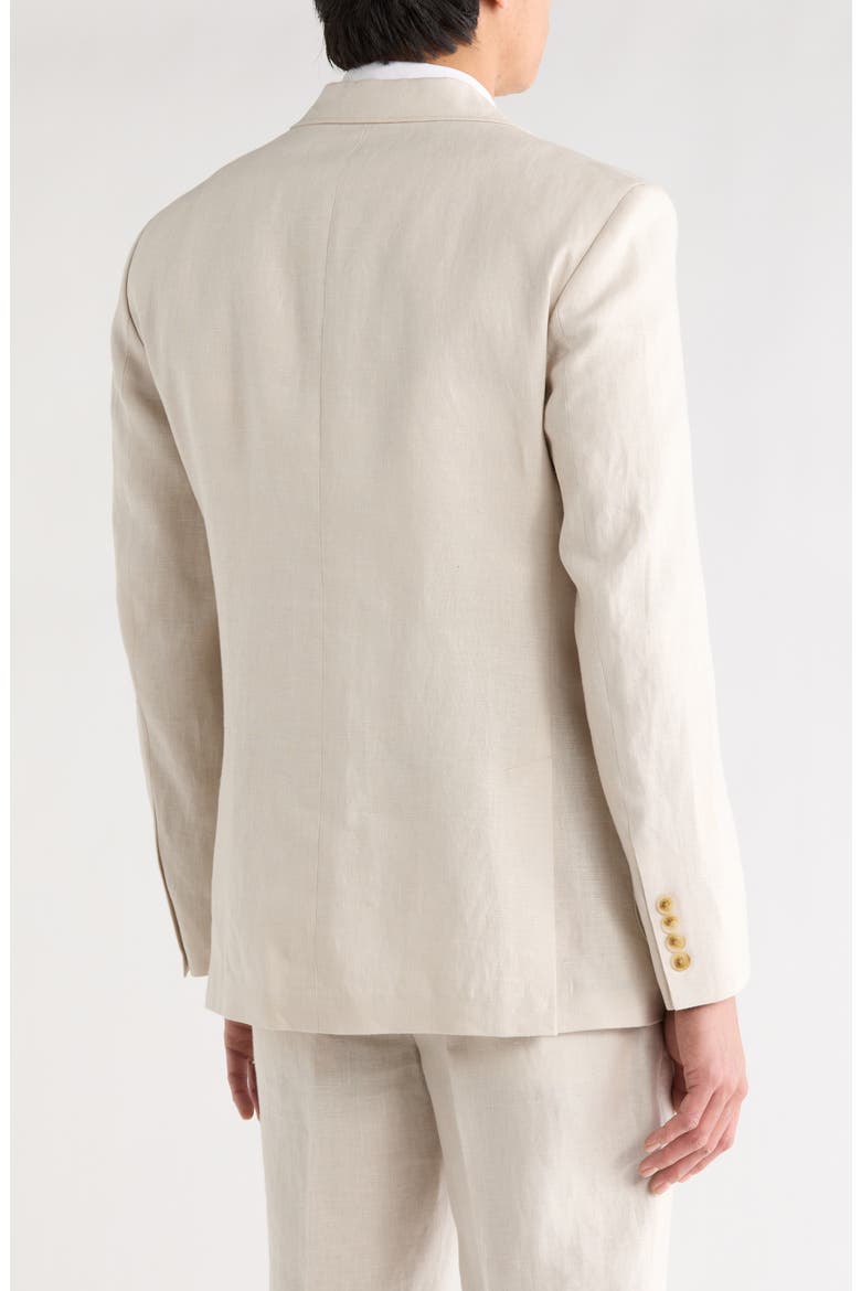 Solid Notch Lapel Linen Sport Coat, Alternate, color, GREY MOONBEAM