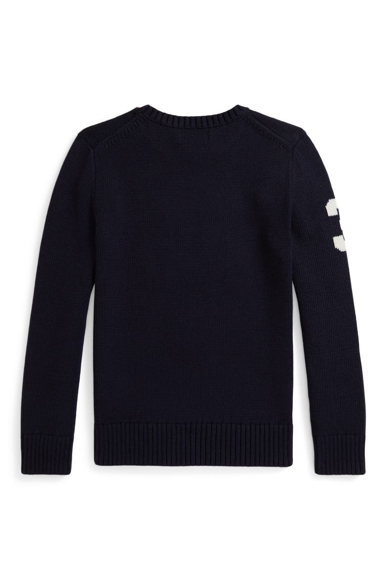 Polo Bear Cotton Sweater, Alternate, color, RL NAVY