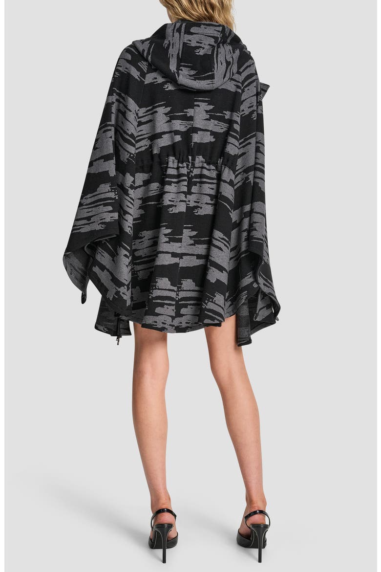 Knit Sweater Cape, Alternate, color, BLACK/ GRAPHITE