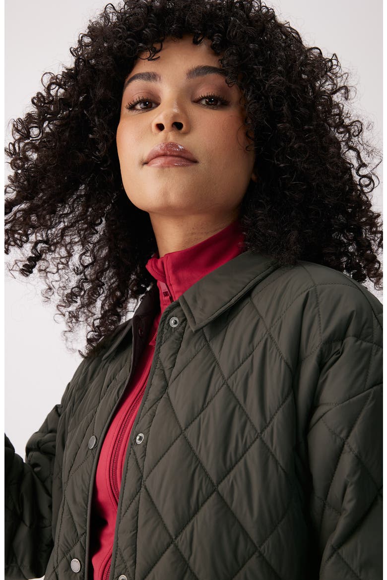 Avril Quilted Longline Shacket, Alternate, color, OLIVE