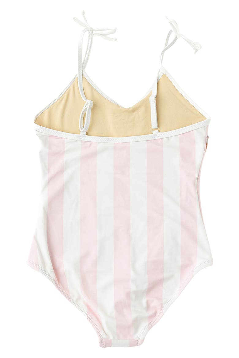 Kids' Summer Strawberry Sequin Stripe UPF 50+ One-Piece Swimsuit, Alternate, color, PINK