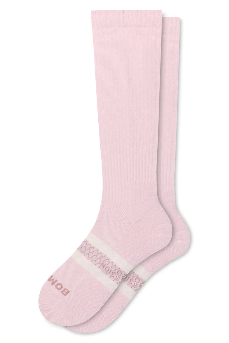 Vintage High Knee High Compression Socks, Alternate, color, ROSEWATER