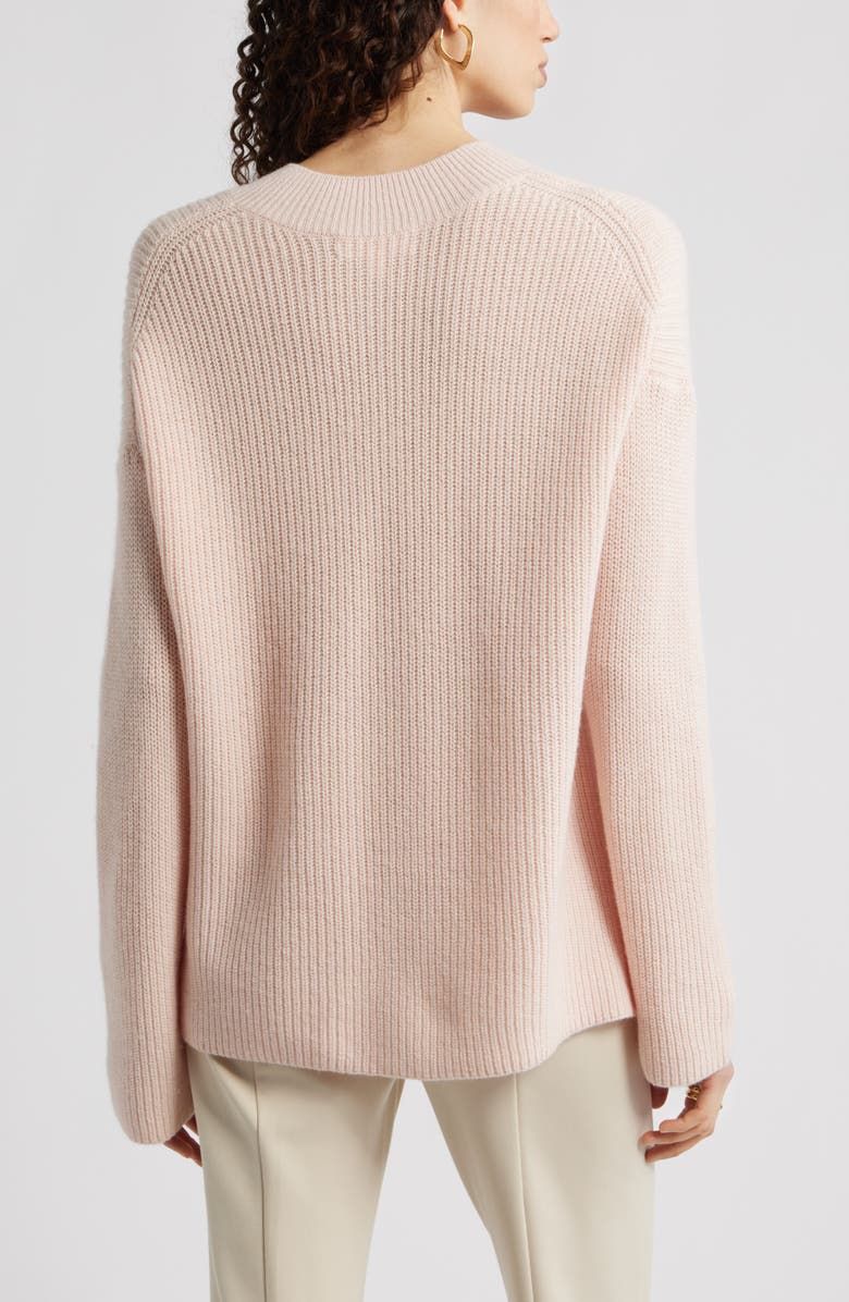 Nordstrom Relaxed Fit Wool 
Cashmere Sweater, Alternate, color, Pink Wisp
