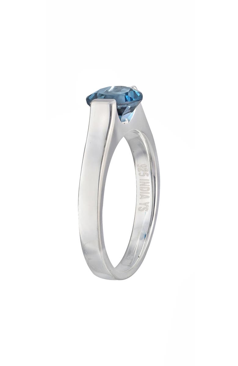 YS GEMS Sterling Silver London Blue Topaz Ring, Alternate, color,