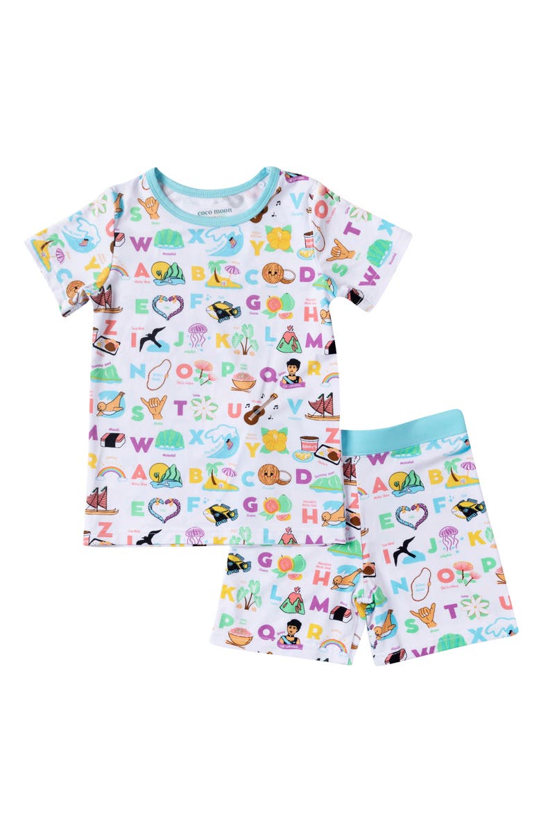 Coco Moon Kine ABCs Fitted Short Pajamas, Main, color,