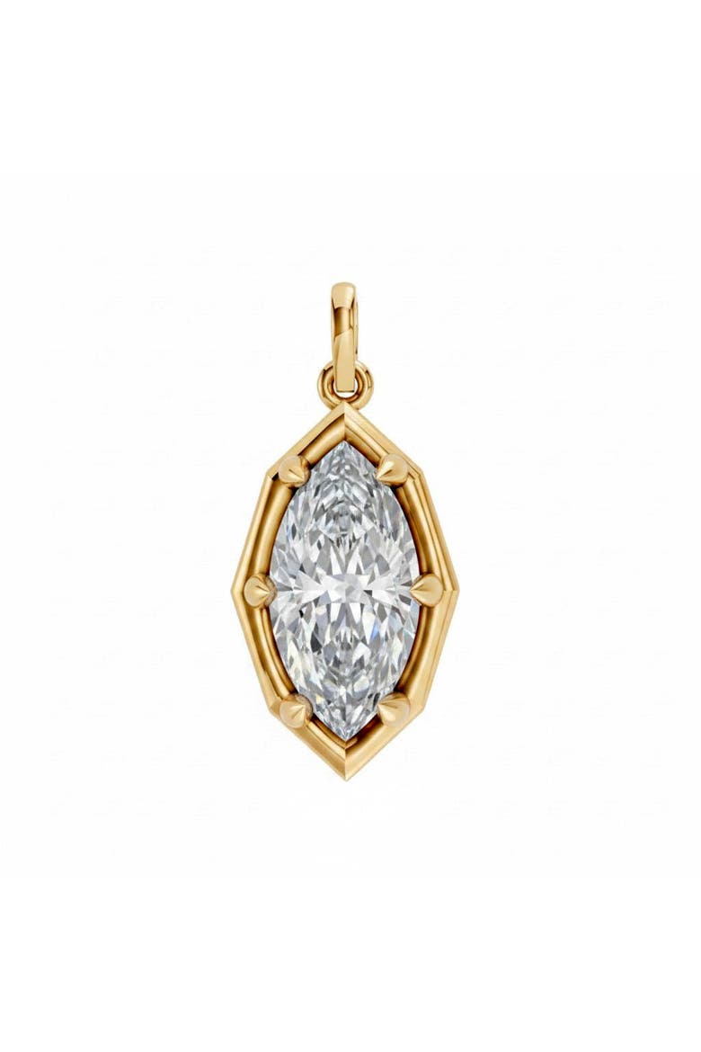 Lab Grown Diamond Marquise Encased Charm 14K, Main, color, 14K Gold - 2 Carat