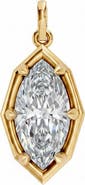 BY ADINA EDEN Lab Grown Diamond Marquise Encased Charm 14K