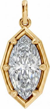 BY ADINA EDEN Lab Grown Diamond Marquise Encased Charm 14K