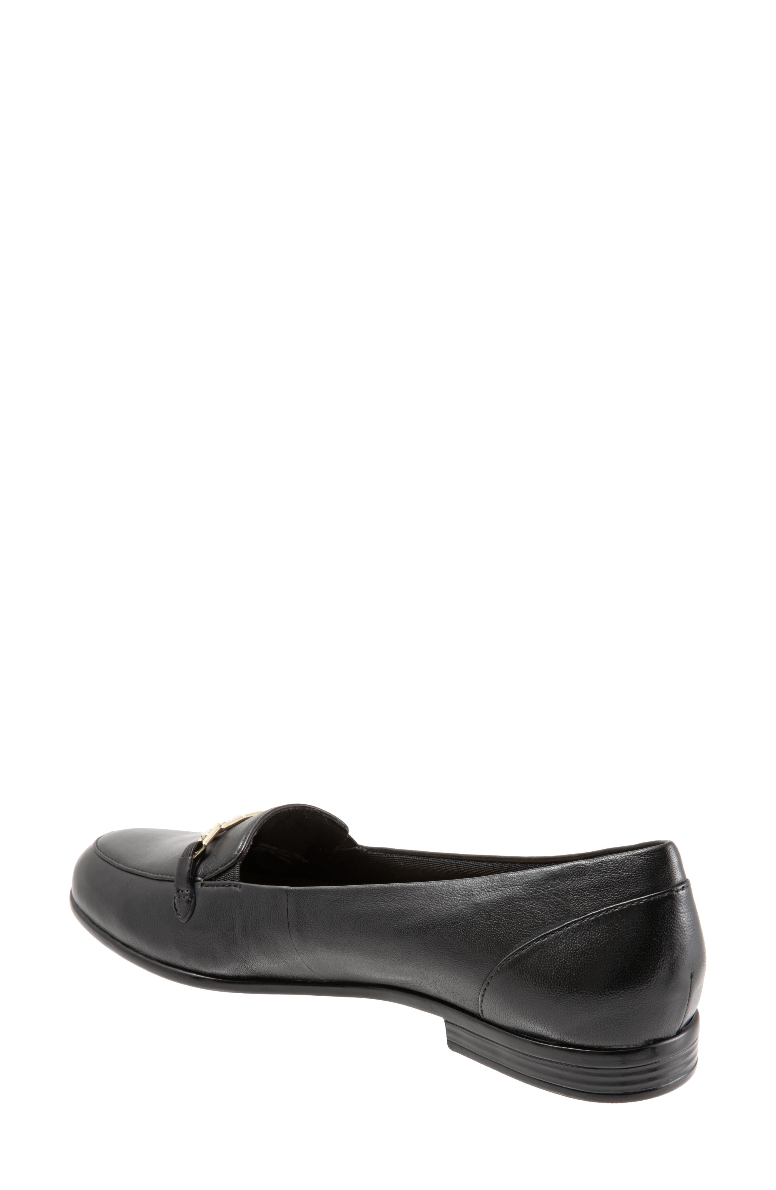 Anastasia Flat, Alternate, color, DARK BLACK LEATHER