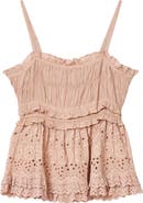 AllSaints Camille Ruffle Eyelet Top
