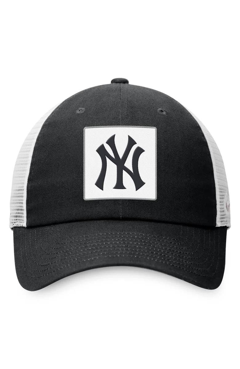 Nike Men's Nike  Black New York Yankees Rise Adjustable Trucker Hat, Alternate, color, Black