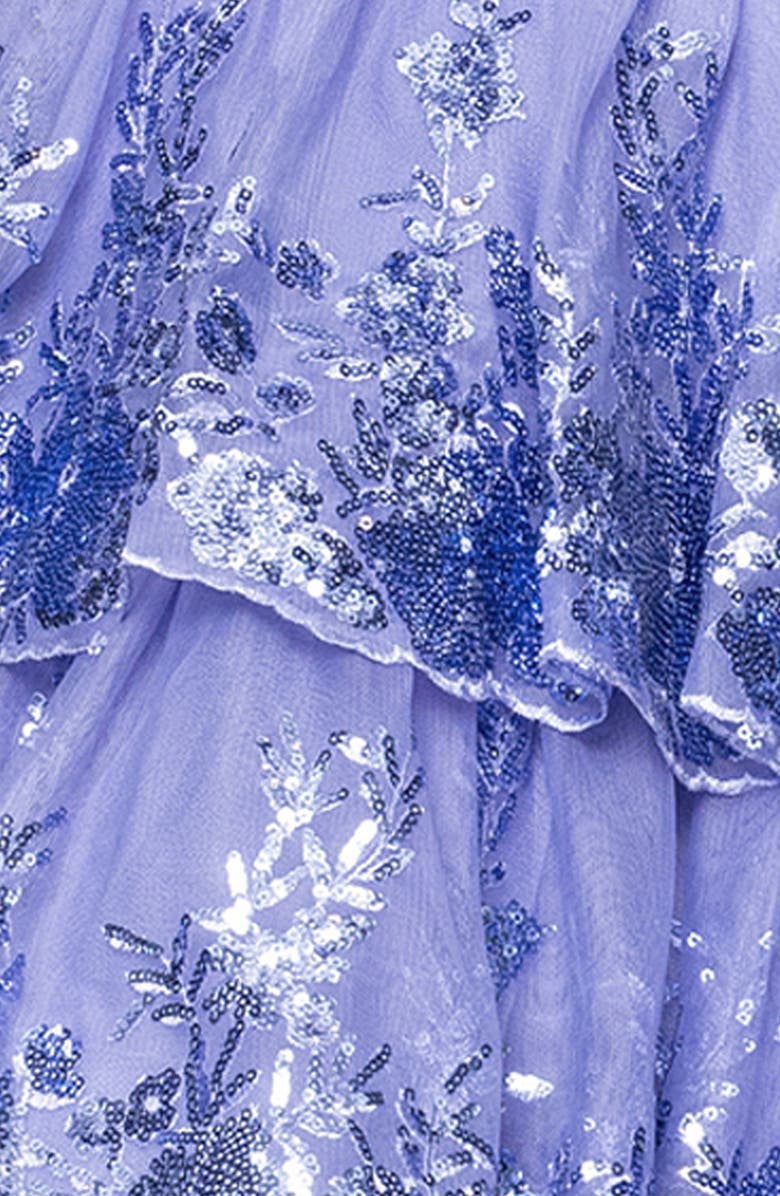 Blondie Nites Corset Halter Minidress, Alternate, color, Periwinkle