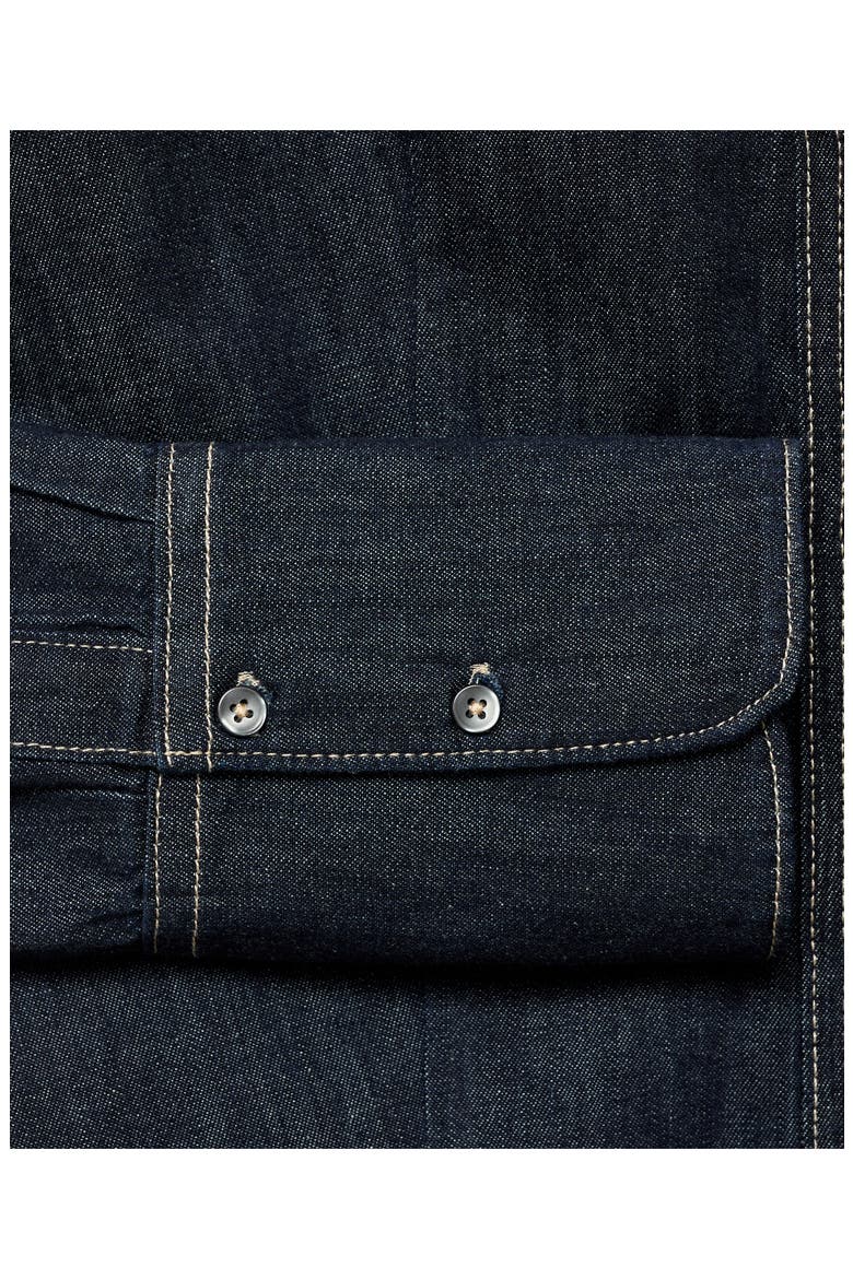 Seam Denim Shirt, Alternate, color, OPEN BLUE