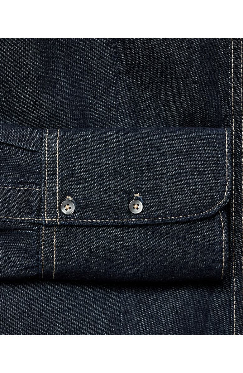 MANGO Seam Denim Shirt, Alternate, color, Open Blue