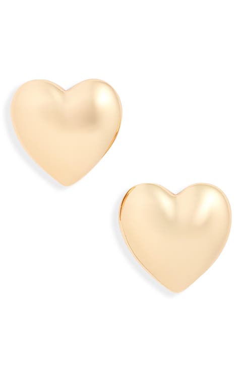 Puffy Heart Stud Earrings