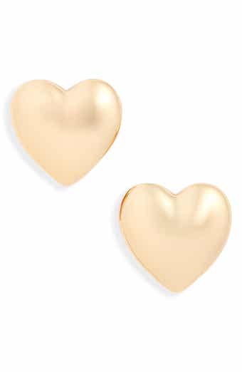 Puffy Heart Stud Earrings