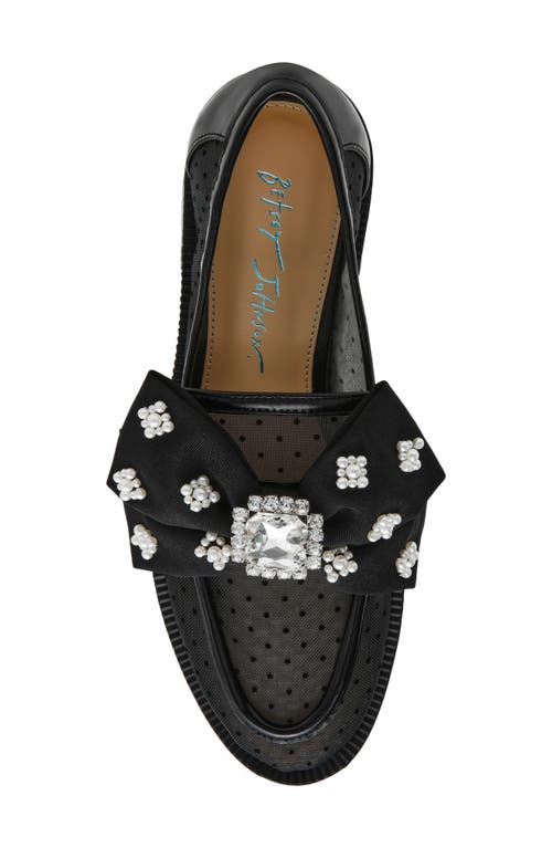 Betsey Johnson Seth Pointed Toe Mesh Flat In Multi