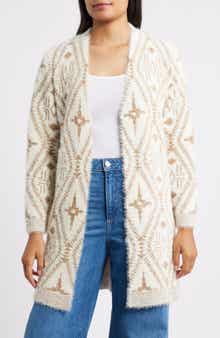 Bobeau Pattern Eyelash Cardigan