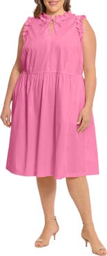 Maggy London Solid Poplin Trapeze Dress