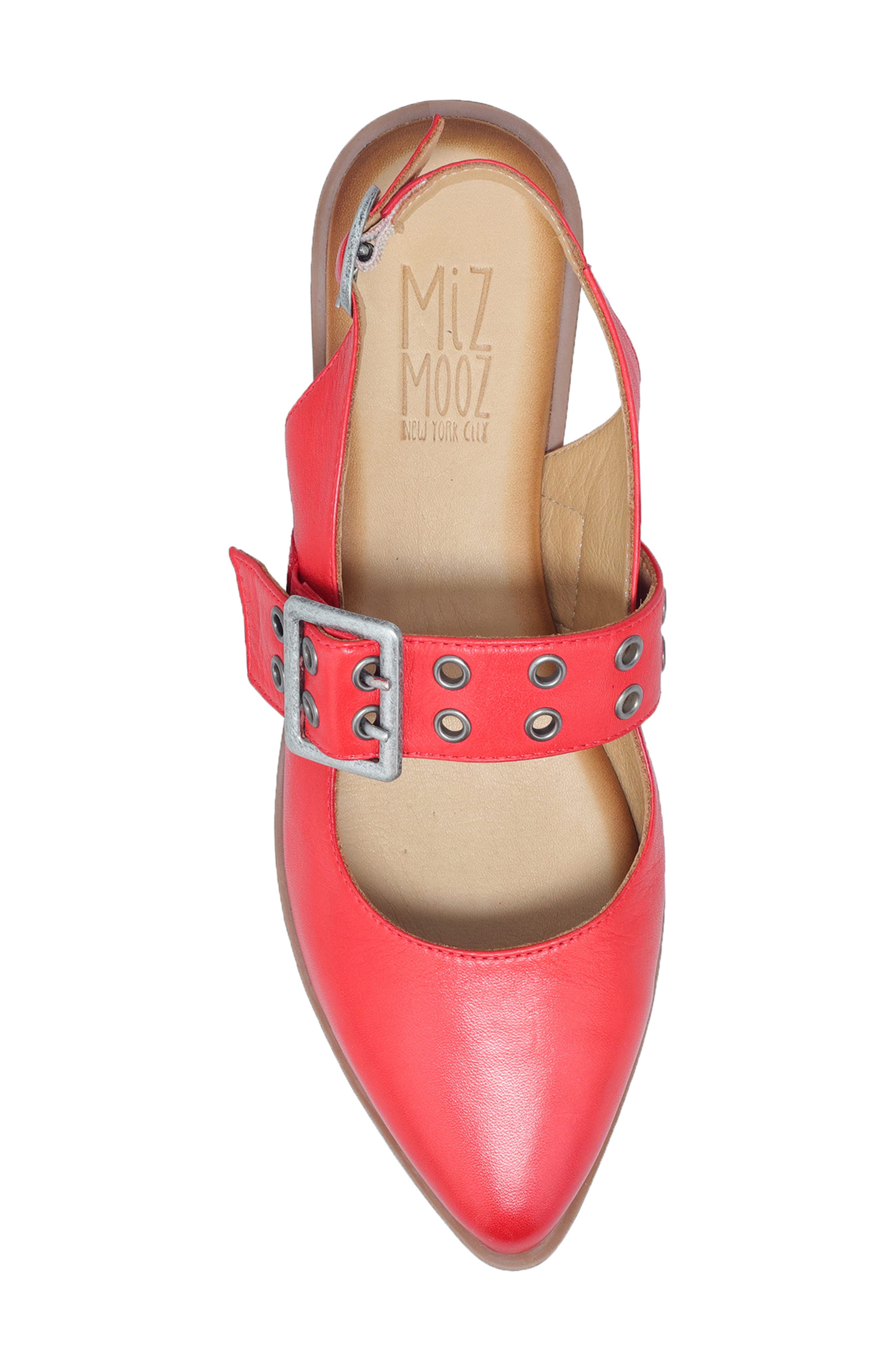 Freya Slingback Pointed Toe Mary Jane, Alternate, color, SCARLET