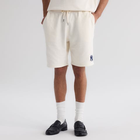 Men's Fanatics Bisque New York Yankees Iconic Terry Warm-Up Shorts