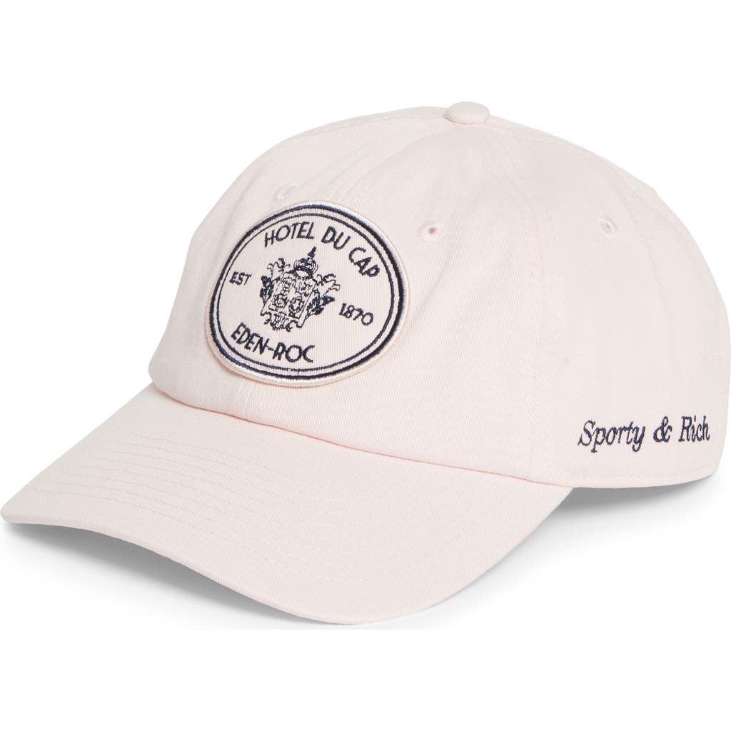 Sporty And Rich Womens Eden Crest Embroidered Cotton Baseball Cap Whit In White