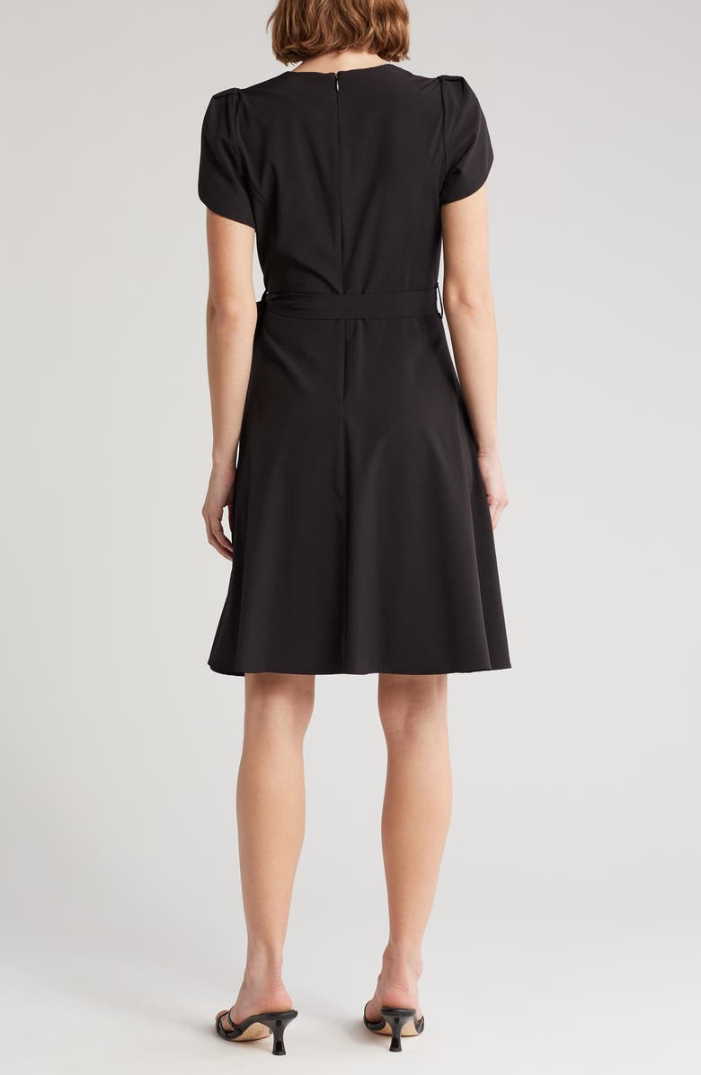 Calvin Klein Tulip Short Sleeve A-Line Dress, Alternate, color,