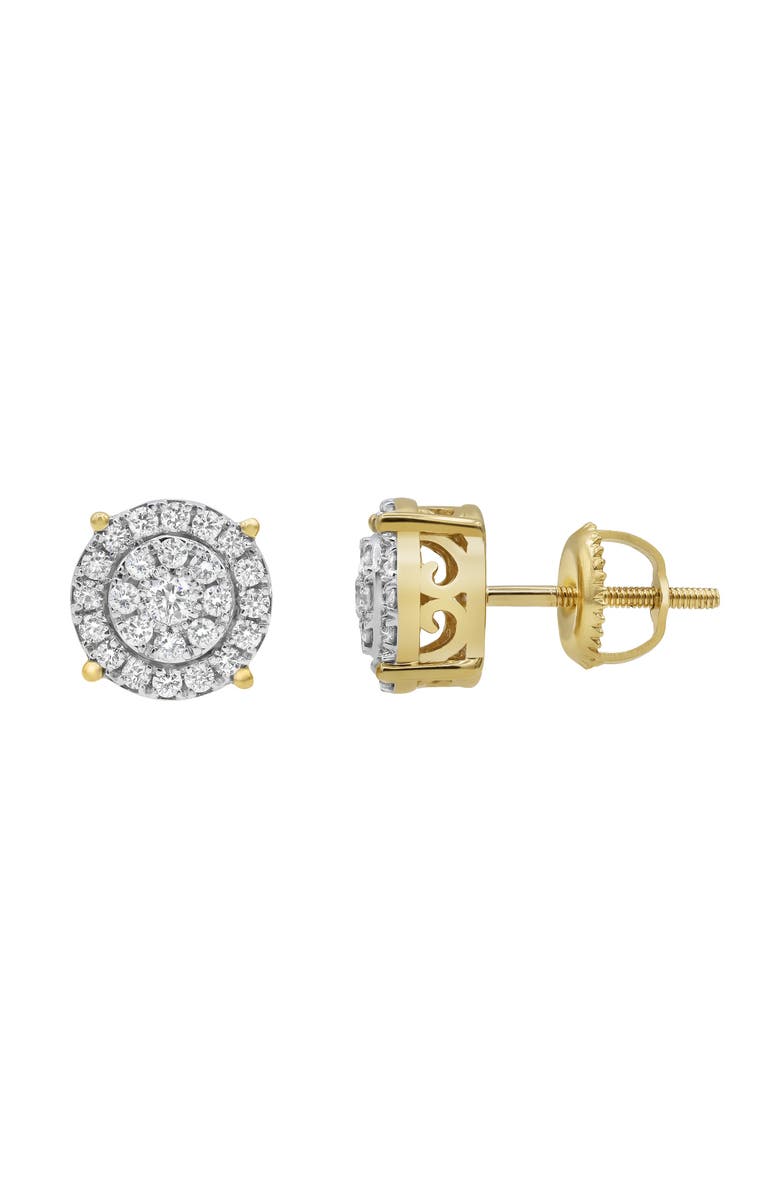 LuvMyJewelry Concentric Circle 14K Yellow Gold Diamond Earrings - 0.5ct., Alternate, color, 14K Yellow Gold