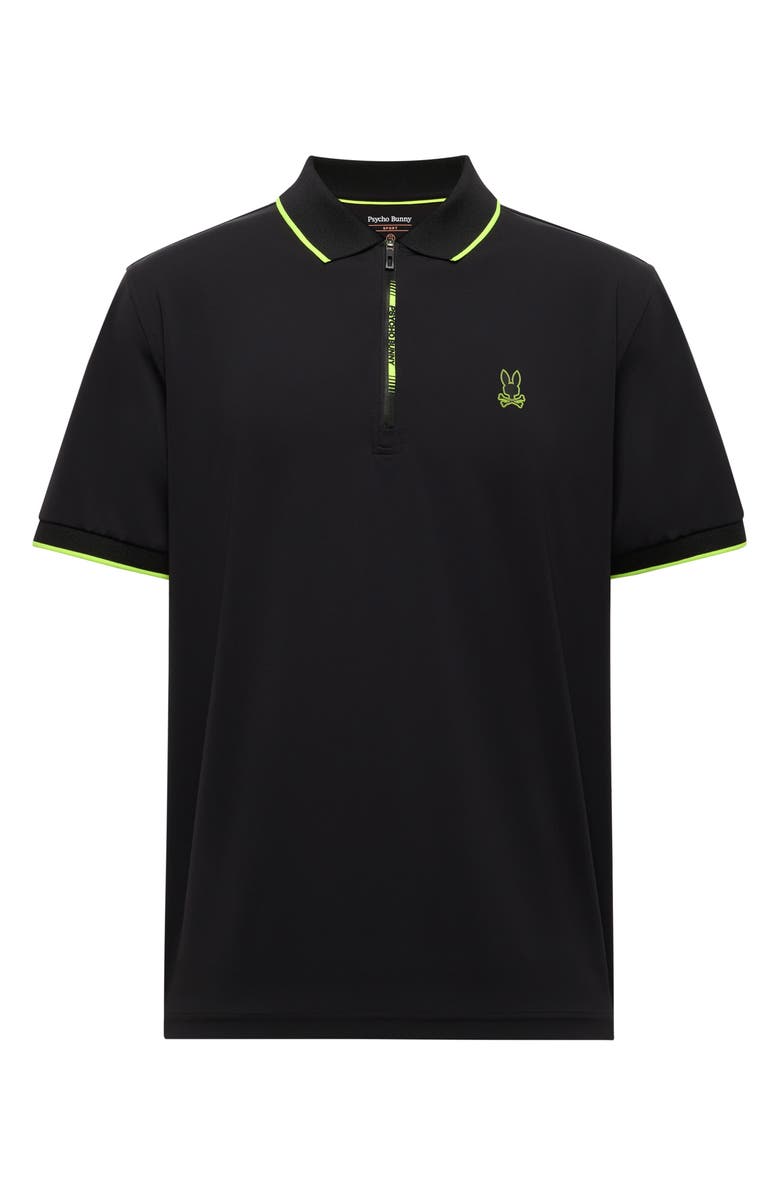 Psycho Bunny Jeffrey Tipped Zip Placket Polo, Alternate, color, 