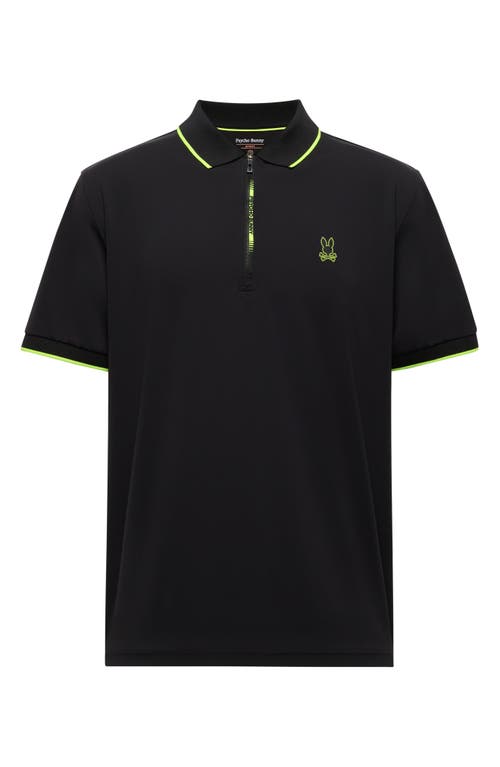 Psycho Bunny Jeffrey Tipped Zip Placket Polo